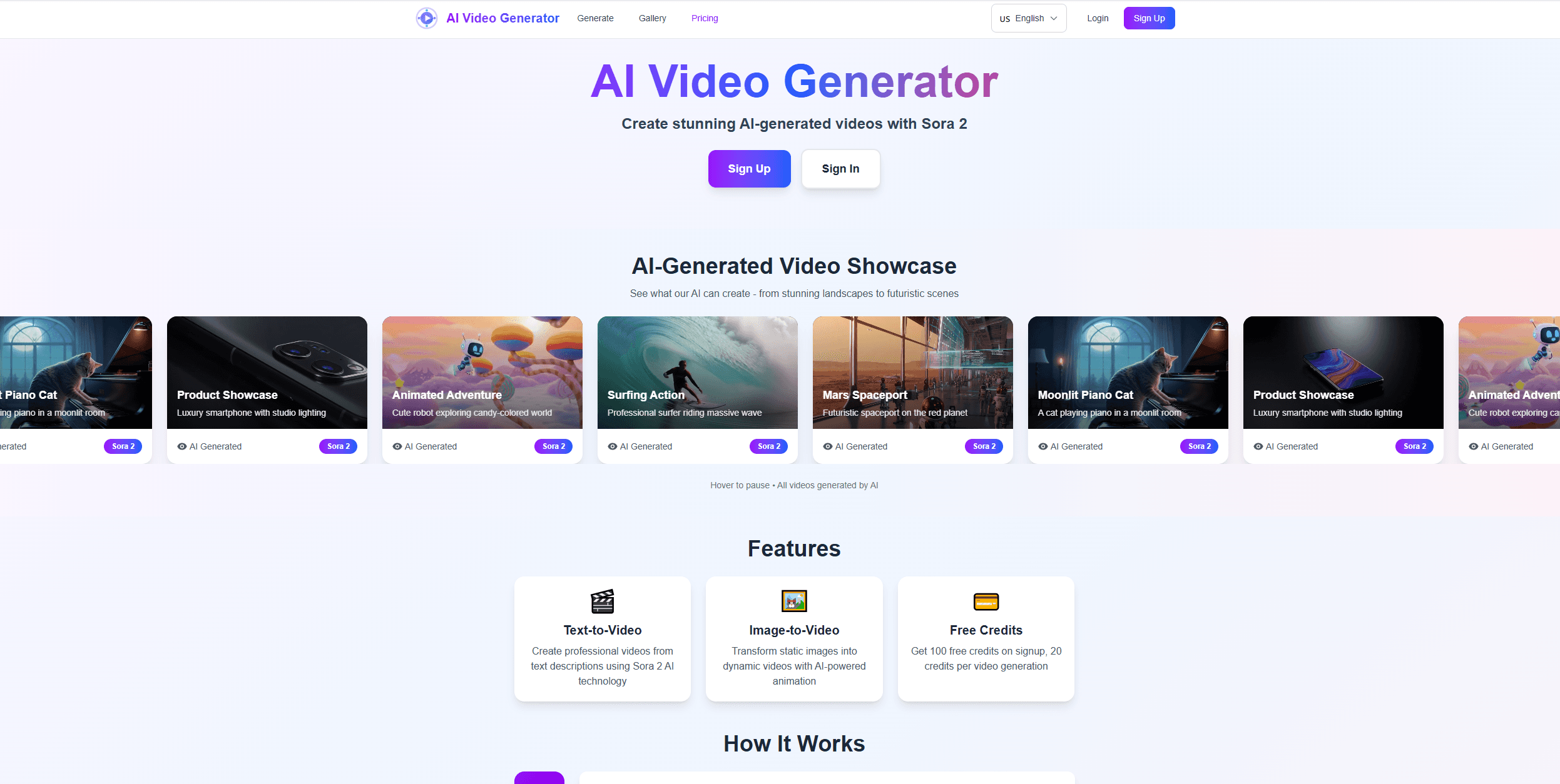 AI Video Generator - Powered By Sora2