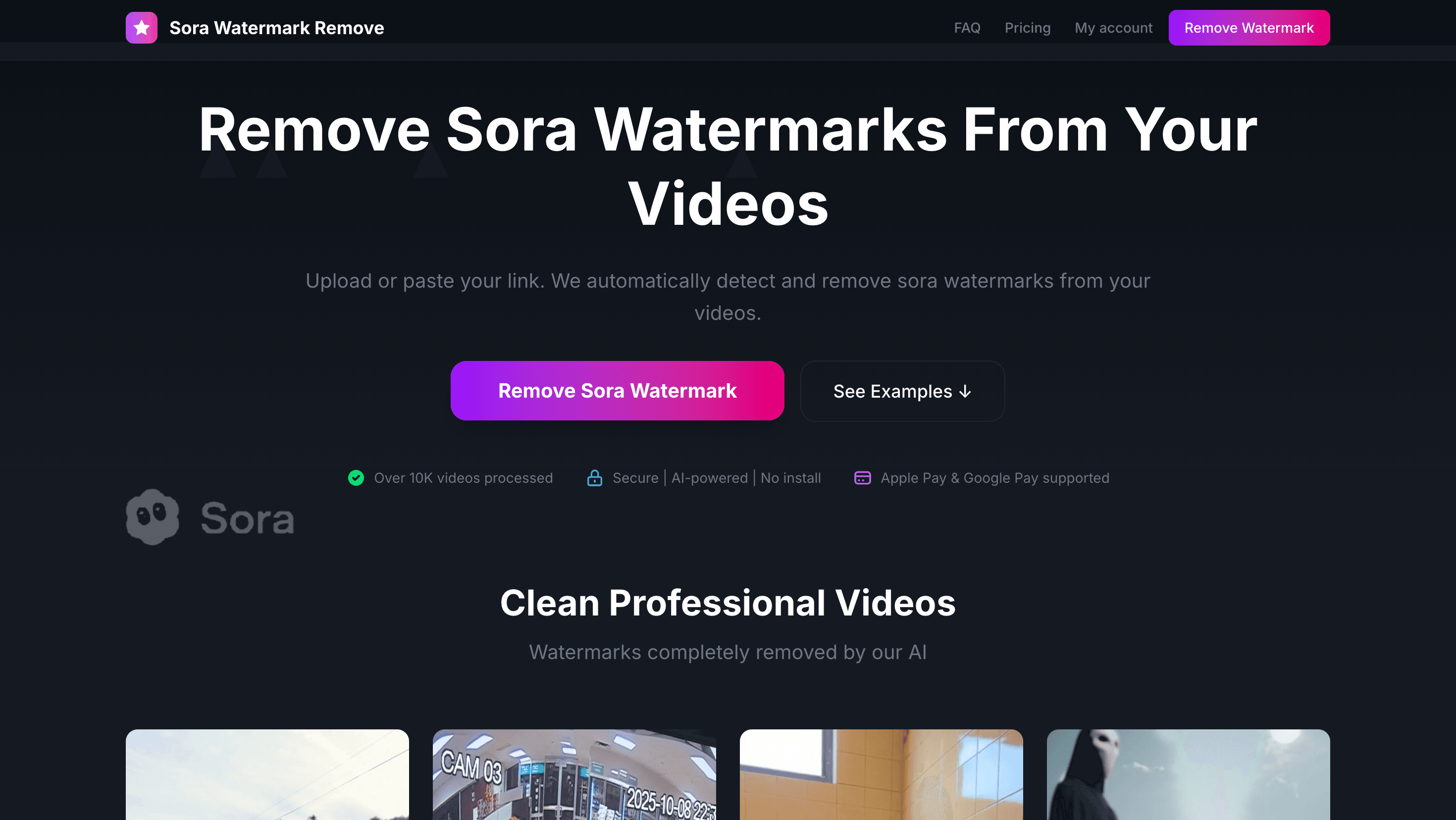 Sora watermark remove tool