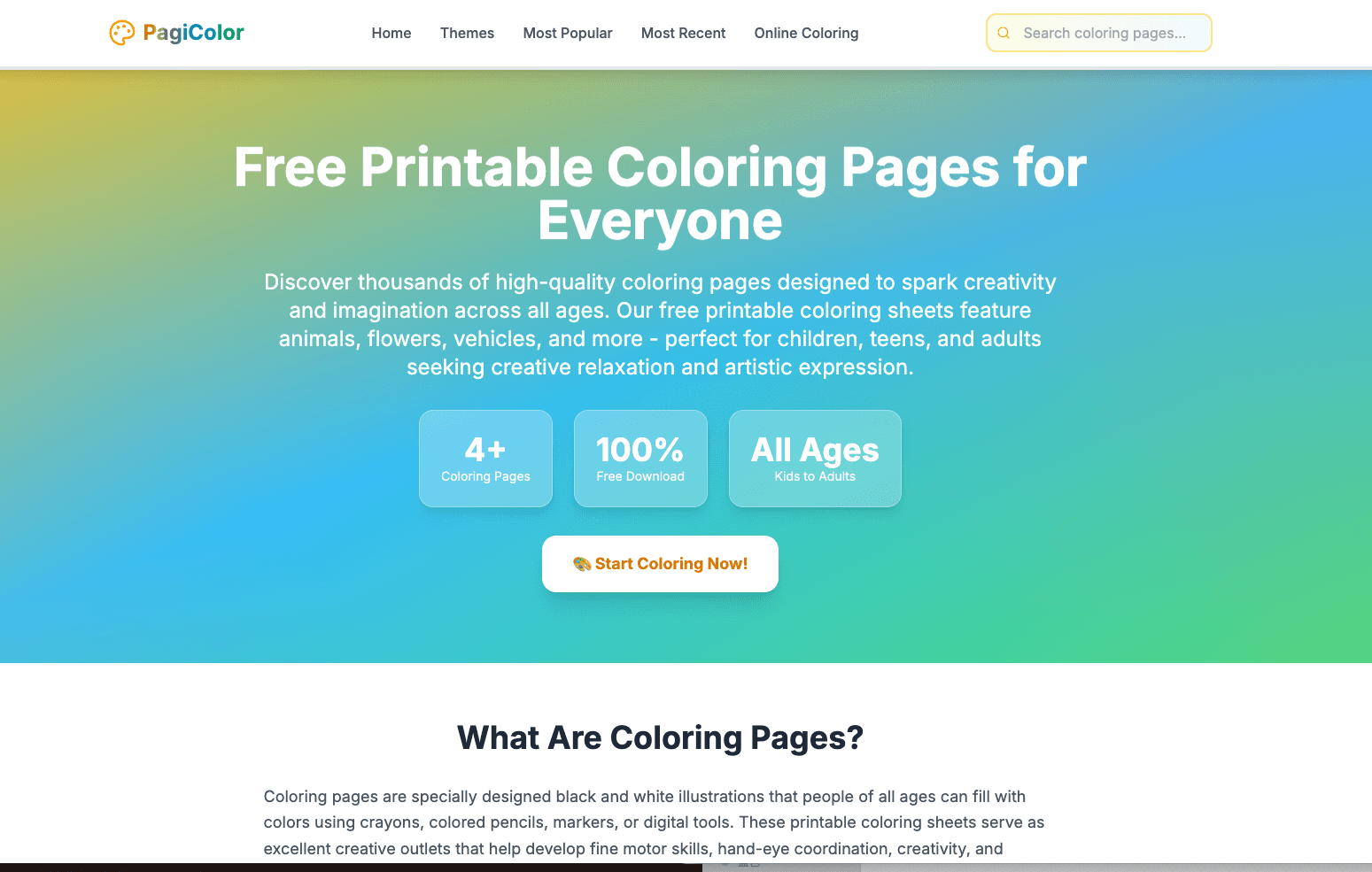 PagiColor Online Coloring Pages
