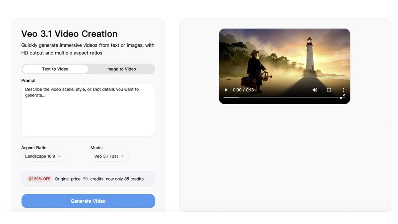 Veo 3.1 AI Video Generator
